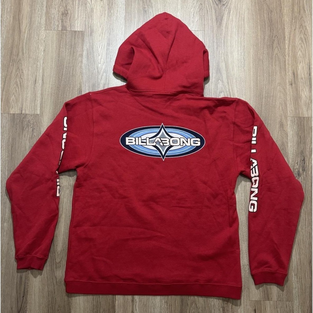 Y2K Billabong Surfboard Red‎ Hoodie Size M-L?